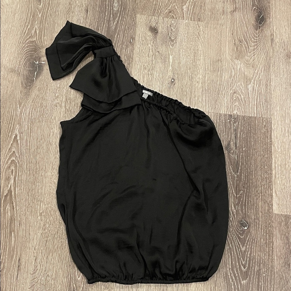 Charlotte Russe Black One-Shoulder Blouse
